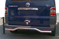 Volkswagen T5 Multivan 2003–2010 Bakre skyddsbåge Wave (rostfritt stål) foto 1