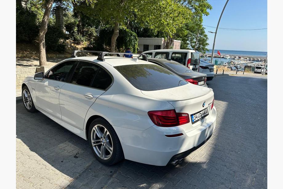 BMW 5-serien F10/F11 2010–2016 Takräcke (tvärbalkar) för originalfästpunkter Ecem V3 (2 st) Svart, 145 cm Foto 7