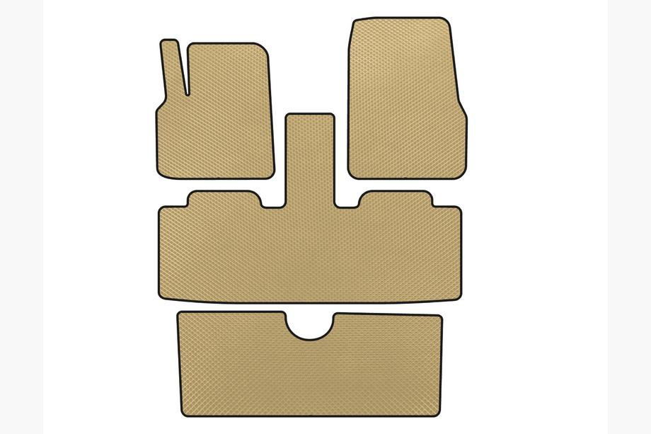 Renault Espace 2002–2014 EVA bilmattor (3 rader, 7-sits, beige) Image