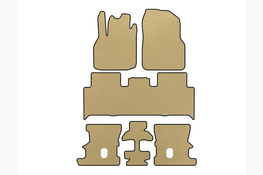 Renault Scenic/Grand 2003–2009 EVA-mattor (3 rader, beige) Image