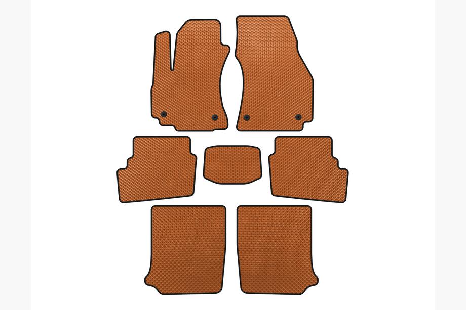 Opel Zafira A 1998–2005 EVA bilmattor (3 rader, 2003-2005, 7-sits, Orange) Image