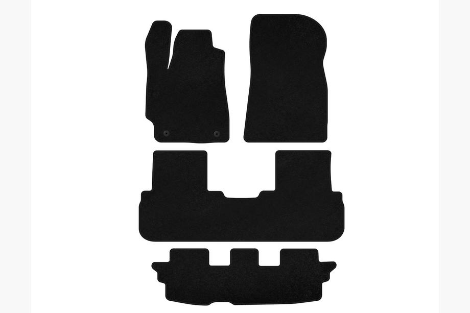 Toyota Highlander 2008–2013 Premium textilmattor (3 rader, svart) Image