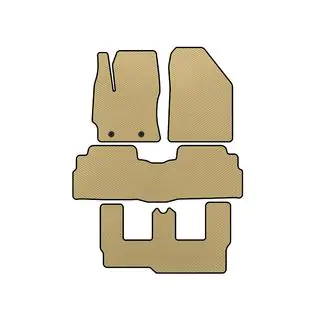 EVA bilmattor (3 rader, 7-sits, beige)