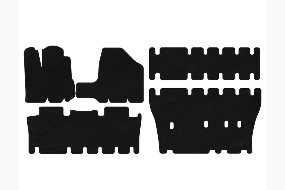 Toyota Sienna 2003–2009 Premium textilmattor (3 rader, svarta) Image
