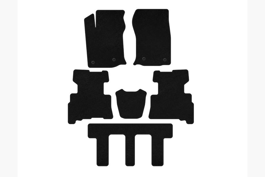 Toyota 4Runner 2009–2024 Premium textilmattor (3 rader, 2014-2024, 7-sits, svart) Image