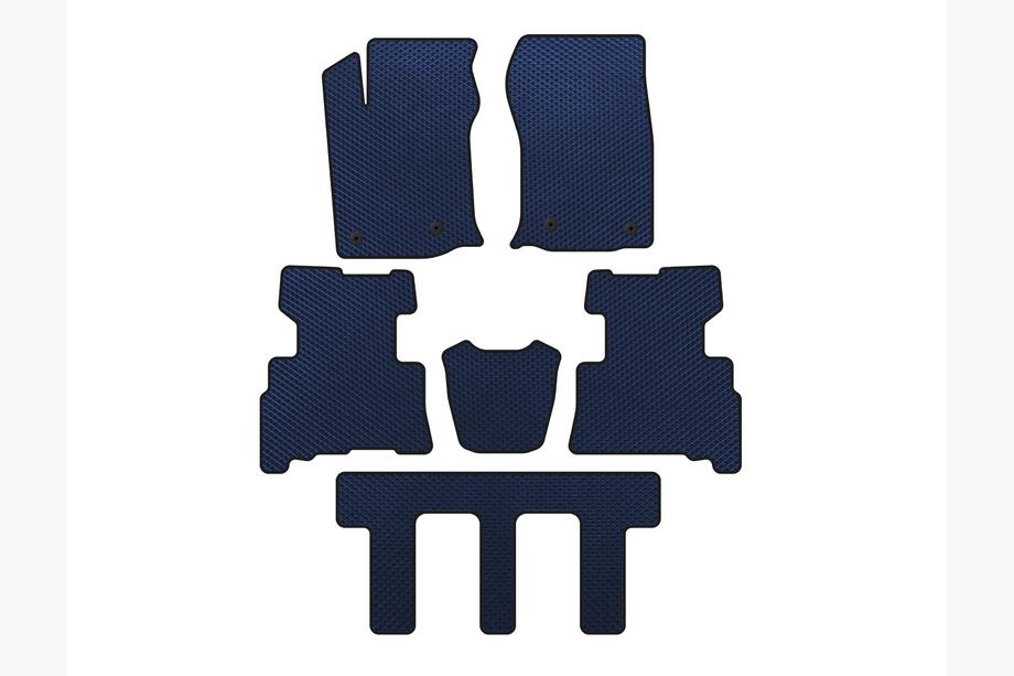 Toyota 4Runner 2009–2024 EVA bilmattor (3 rader, 2014-2024, 7-sits, blå) Image