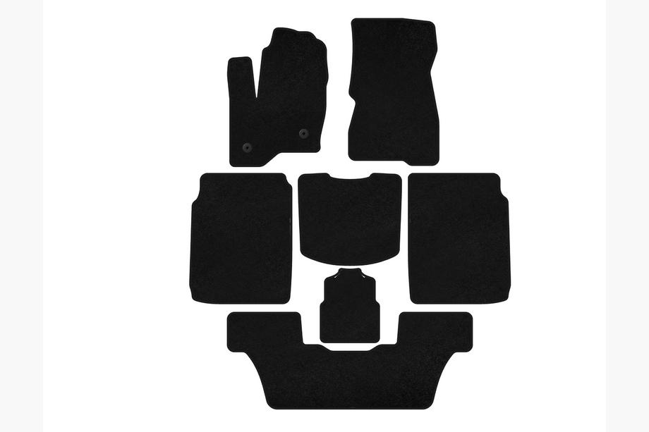 Ford Flex 2009–2019 Premium textilmattor (3 rader, 2013-2019, svart) Image