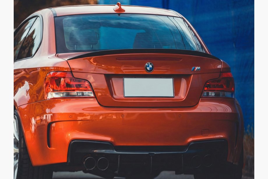 BMW 1-serie E81/E82/E87/E88 2004–2011 Spoiler P-Style (för E82, svart högglans) Image