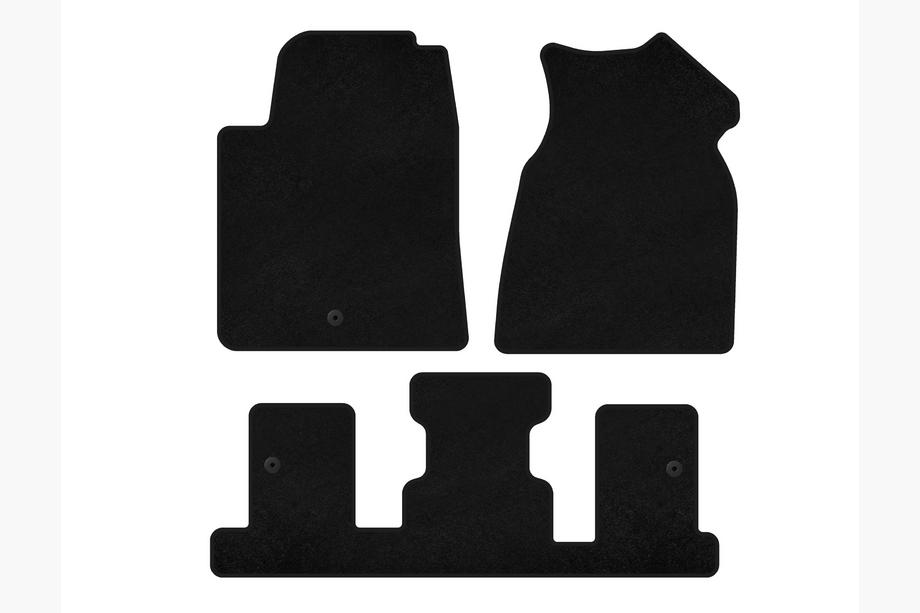 GMC Acadia 2006–2017 Textilmattor Premium (rad 1+3, 2013-2017, svart) Image