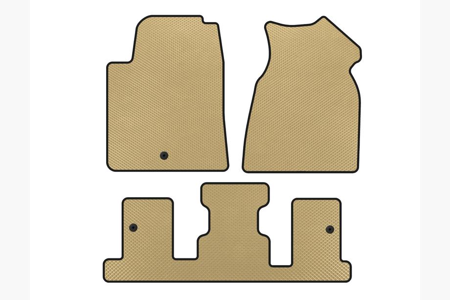 GMC Acadia 2006–2017 EVA bilmattor (1+3:e raden, 2013-2017, Beige) Image