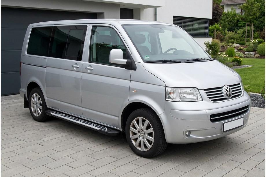 Volkswagen T5 Multivan 2003–2010 Sidosteg Sunrise (2 st, aluminium) Kort hjulbas Image