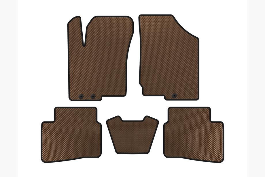 Kia Forte 2008–2024 EVA bilmattor (2008-2012, Brun) Image