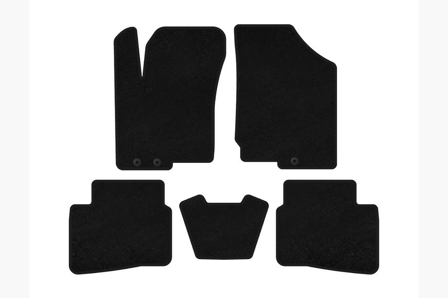 Kia Forte 2008–2024 Deluxe textilmattor (2008-2012, svarta) Image