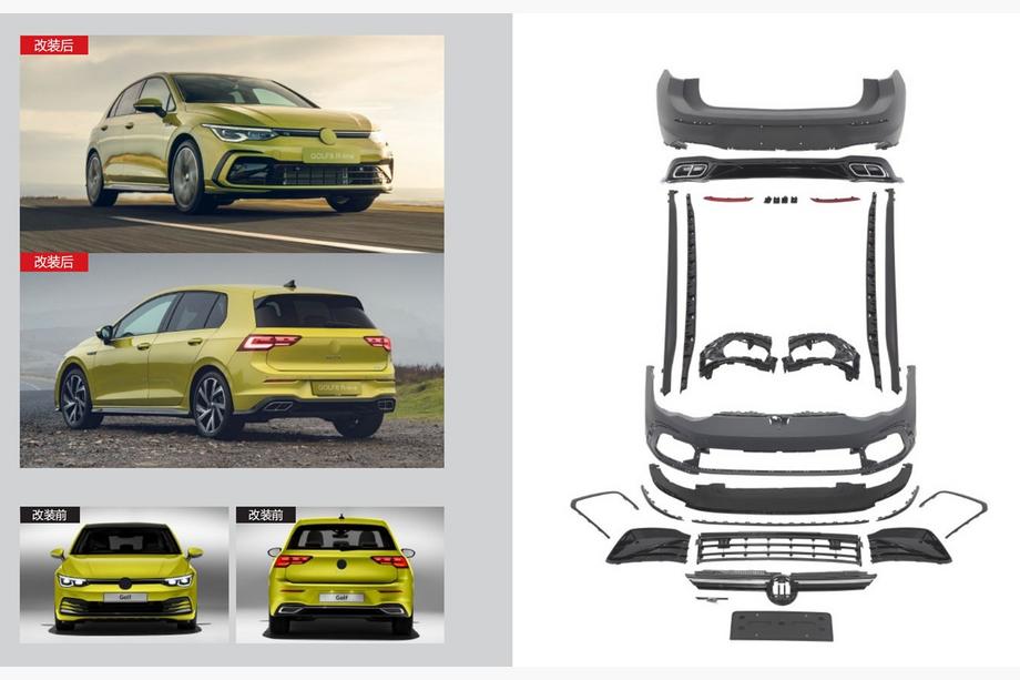 Volkswagen Golf 8 2019– R-Line bodykit-kit Image