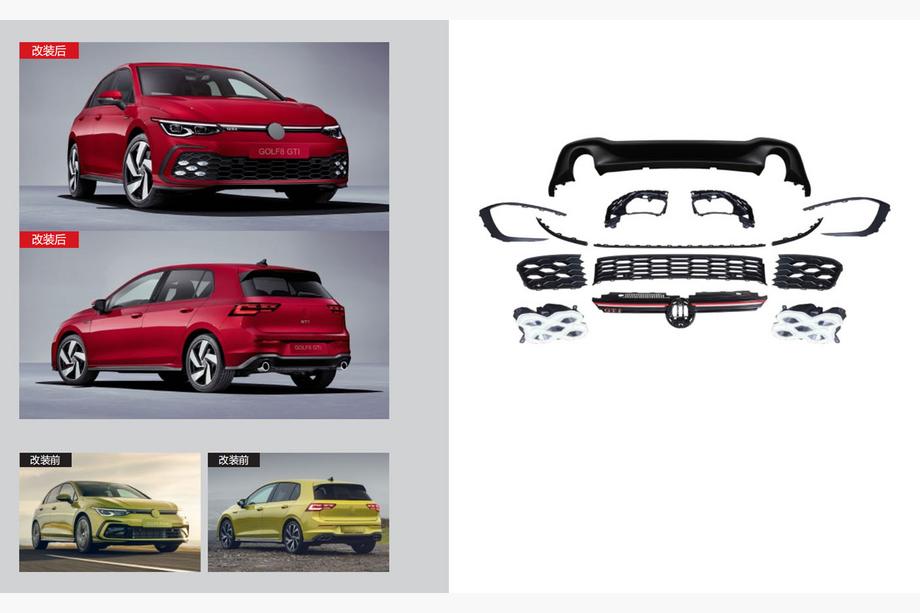 Volkswagen Golf 8 2019– GTI bodykit (för R-Line) Image