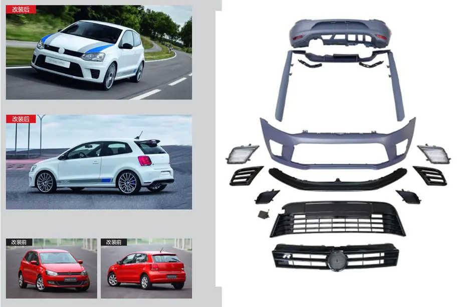 Volkswagen Polo 2010–2017 WRC bodykit-sats Image