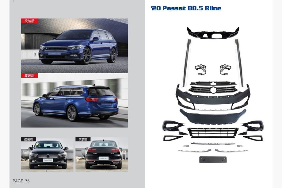 Volkswagen Passat B8 2015–2023 R-Line karosskit (för 2020+) Foto 1