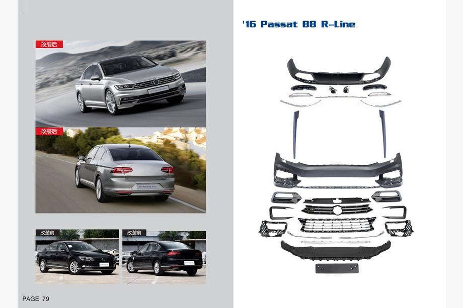 Volkswagen Passat B8 2015–2023 R-Line karosskit (för 2015-2020) Image