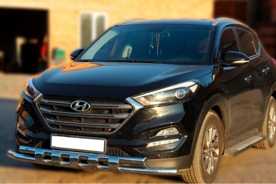 Hyundai Tucson TL 2016–2021 Frontbåge Shark (rostfritt stål) Image