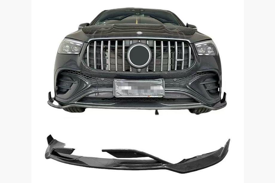 Mercedes GLE W167 2018– Frontläpp Lip till främre stötfångare (för GLE53/AMG-Line 2023-2026, kolfiber) Image