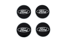 Ford Fälgcentrumkåpor 54,5/50 mm svarta (4 st) foto 1