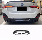 BMW 4-serien G22/23/26 2020– Bakre stötfångardiffusor V2 (för i4 G26 M-Sport, kolfiber) foto 1