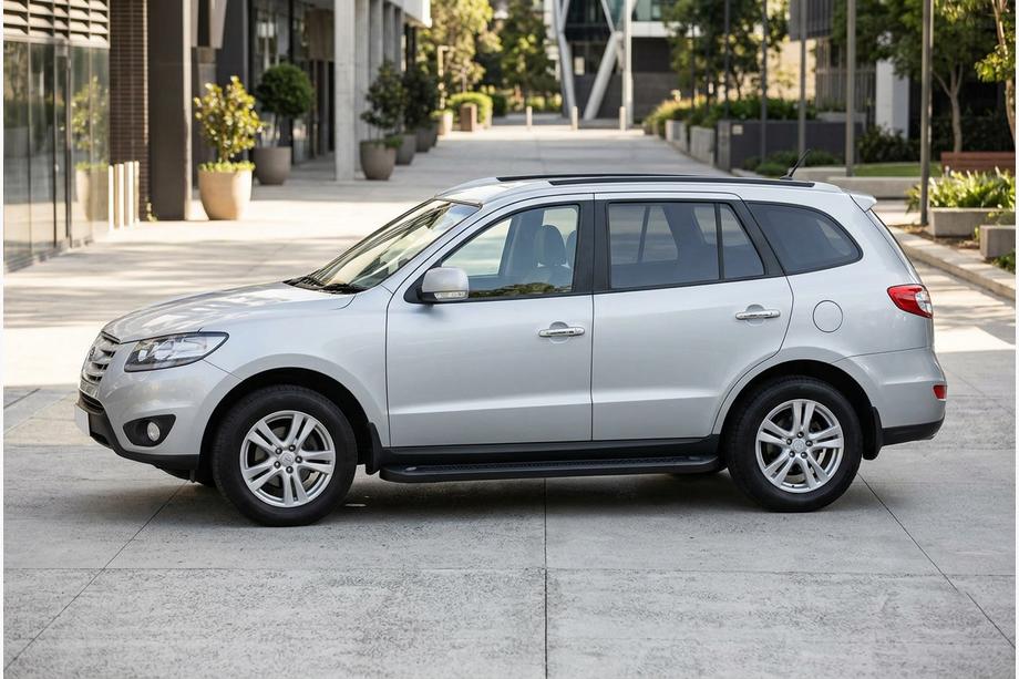 Hyundai Santa Fe 2 2006–2012 Sidosteg Allmond Black (2 st, aluminium) Image