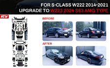 Mercedes S-class W222 2013–2022 Restyling-kit för W223 S63 AMG (med dörrhandtag och insatser) foto 1