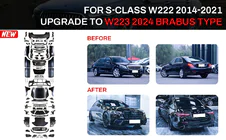 Mercedes S-class W222 2013–2022 Facelift-kit för W223 BRB (med dörrhandtag och inlägg) foto 1