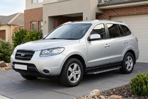 Hyundai Santa Fe 2 2006–2012 Sidosteg Duru (2 st, aluminium) foto 1
