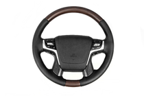 Toyota Land Cruiser 200 2007–2021 Uppvärmd ratt (mörkt trä) foto 1