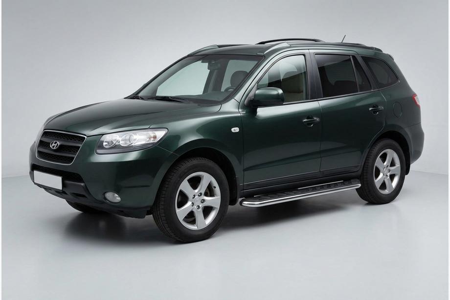 Hyundai Santa Fe 2 2006–2012 Sidosteg Maydos V1 (2 st, aluminium ↗ rostfritt stål) Image