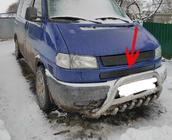 Volkswagen T4 Transporter 1990–2003 Nedre grillkåpa Matt för rak front foto 1
