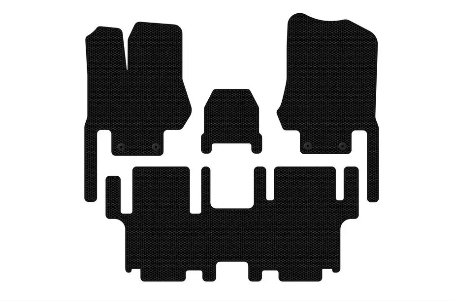 Nissan Quest 2011–2017 Carsuit gummimattor till kupén (2 rader, 7-sits, svarta) Image
