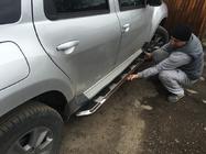Renault Duster 2008–2017 Sidotrösklar Vison (2 st, aluminium / rostfritt stål) foto 3