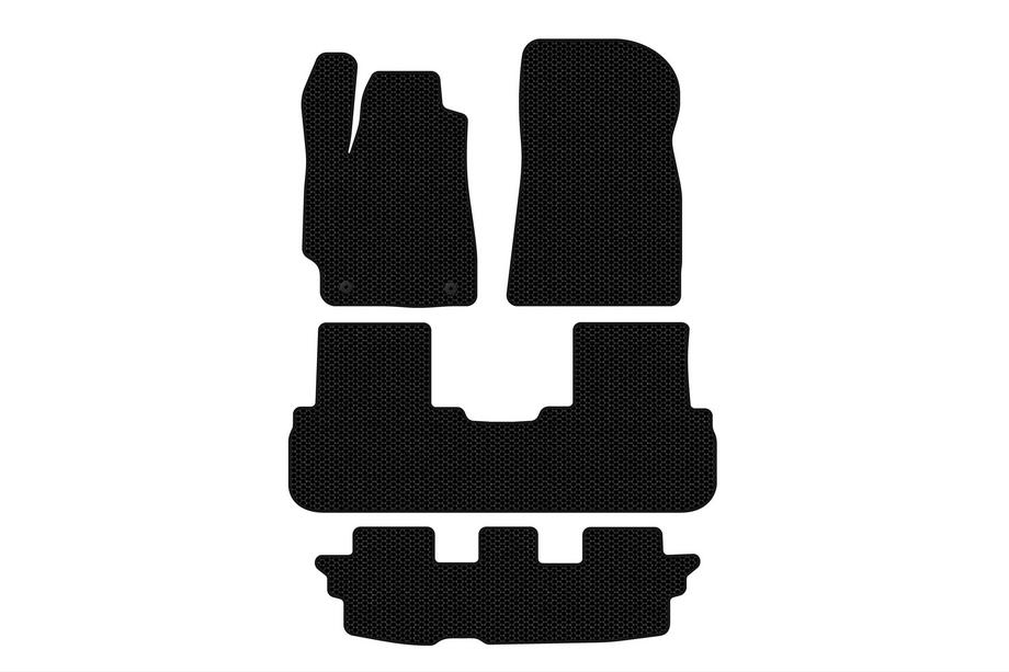 Toyota Highlander 2008–2013 Gummimattor Carsuit (2 rader, svarta) Image
