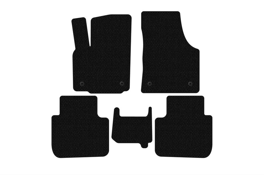 Volkswagen Atlas (Terramont) 2016– Carsuit gummimattor till kupén (2 rader, 7-sits, svarta) Image