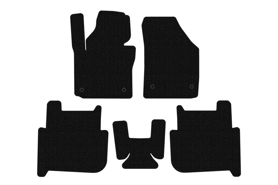 Volkswagen Touran 2003–2010 Carsuit gummimattor (2 rader, 2006-2010, 7-sits, svarta) Image