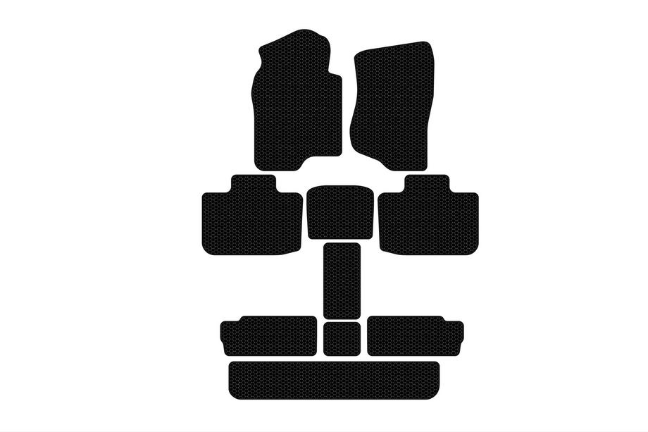Cadillac Escalade 2007–2014 Carsuit gummimattor för kupén (3 rader, svarta) Image