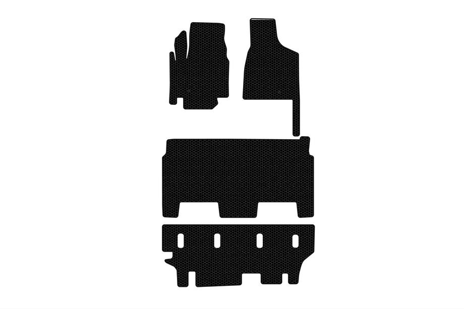 Dodge Grand Caravan V 2008–2020 Gummimattor Carsuit (2008-2020, 3 rader, 8-sits/utrustningsnivå SXT, svarta) Image