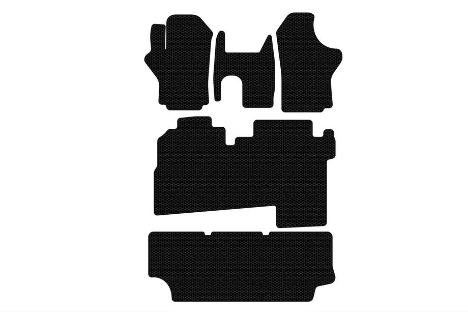 Hyundai H200, H1, Starex 1998–2007 Gummimattor Carsuit (2004-2007, 3 rader, 8-sits, svarta) Foto 1