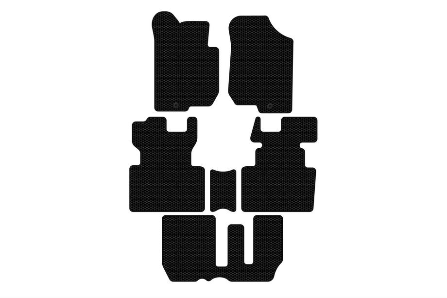 Kia Carens 1999–2012 Gummimattor Carsuit (2006-2012, 3 rader, 7-sits, svarta) Image