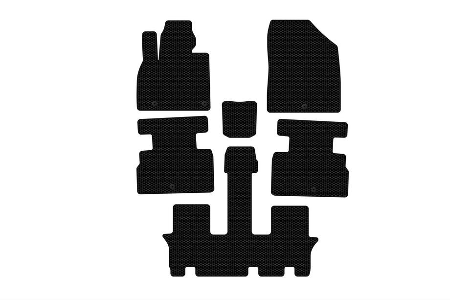 Kia Stonic 2017– Gummimattor Carsuit (3 rader, 7-sits, svarta) Image
