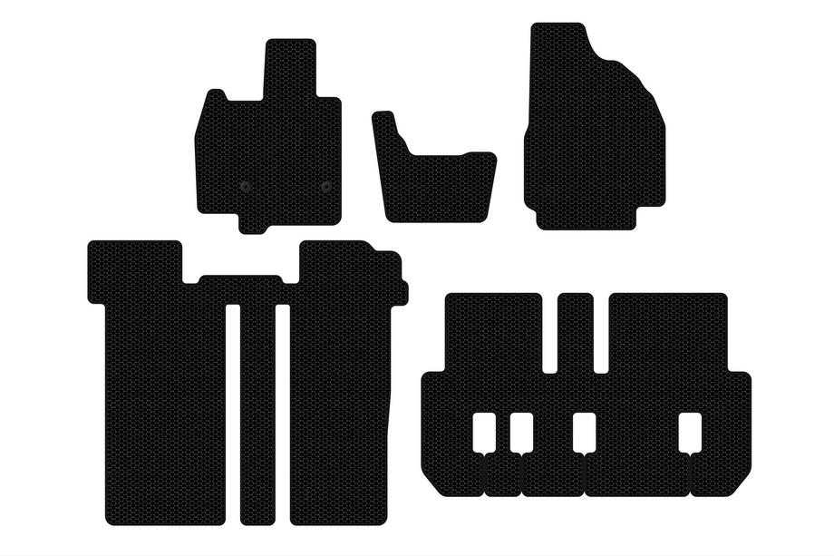 Toyota Previa 2006–2019 Gummimattor Carsuit (3 rader, 6-sits, svarta) Image
