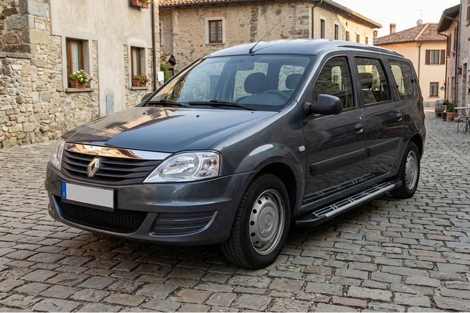 Renault Logan MCV 2005–2013 Sidosteg Sunrise (2 st, aluminium) Image