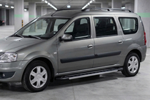 Renault Logan MCV 2005–2013 Sidosteg RedLine V1 (2 st, aluminium) foto 3