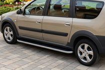 Renault Logan MCV 2005–2013 Sidosteg Tayga Grey (2 st, aluminium) foto 3