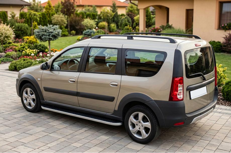 Renault Logan MCV 2005–2013 Sidosteg Tayga Grey (2 st, aluminium) Image