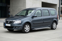 Renault Logan MCV 2005–2013 Sidosteg Rainbow (2 st, aluminium) foto 1
