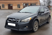 Subaru XV 2011–2017 Frontbåge (kängurubåge) F1-71 Black (rostfritt stål) foto 2
